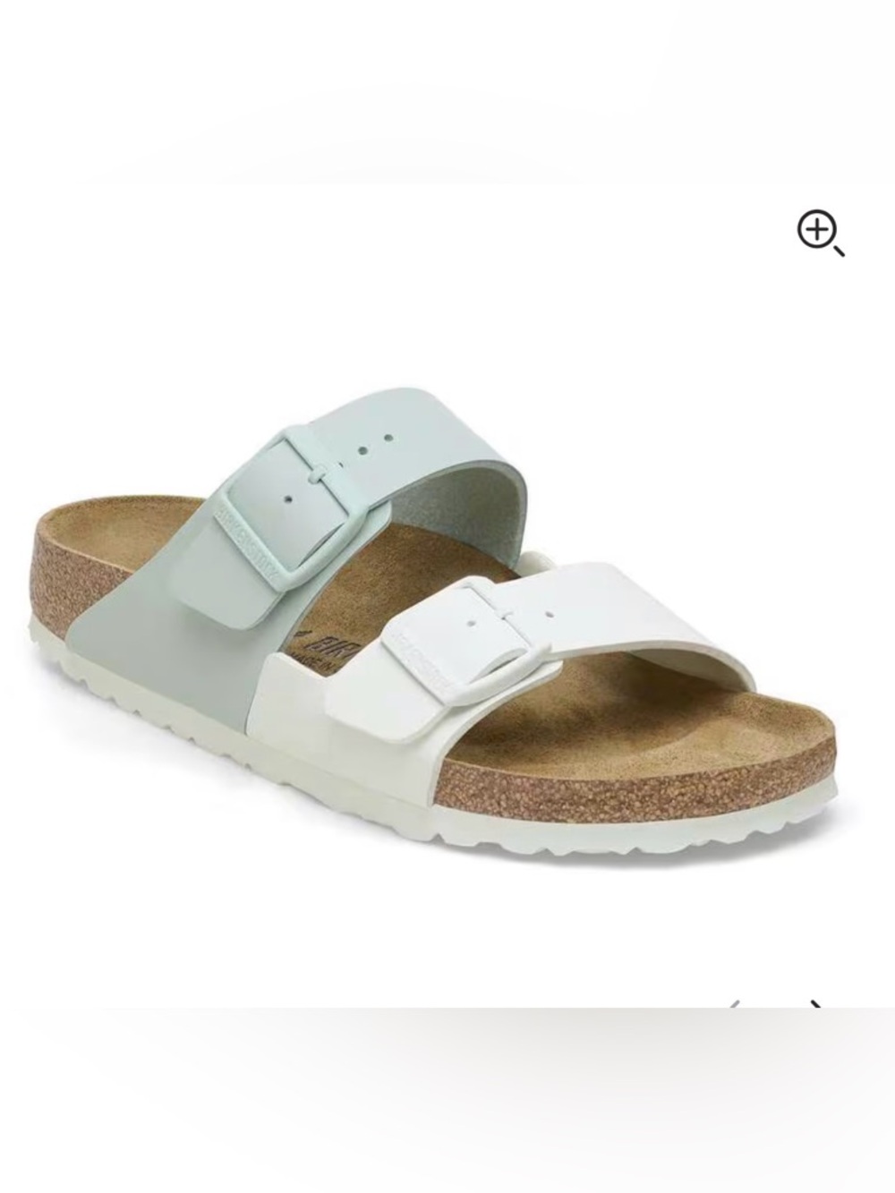 Birkenstock Arizona Split - White/Surf Green - Picture 4 of 11